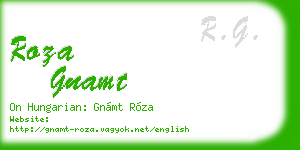 roza gnamt business card