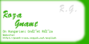 roza gnamt business card